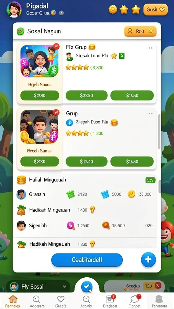 Berbagai pilihan permainan menarik untuk semua pengguna.