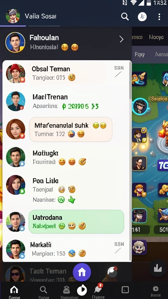 Tangkapan layar menunjukkan pemandangan indah dalam dunia D73.