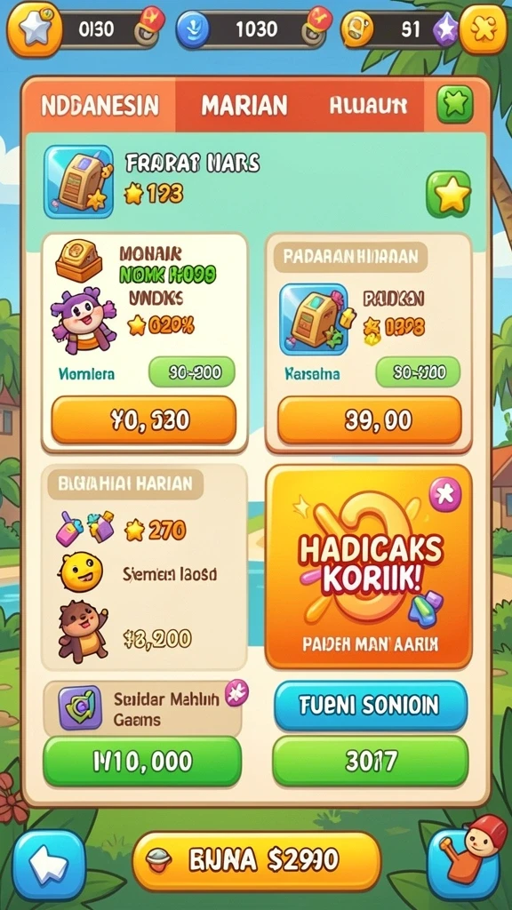 Berbagai karakter menarik untuk dipilih.
