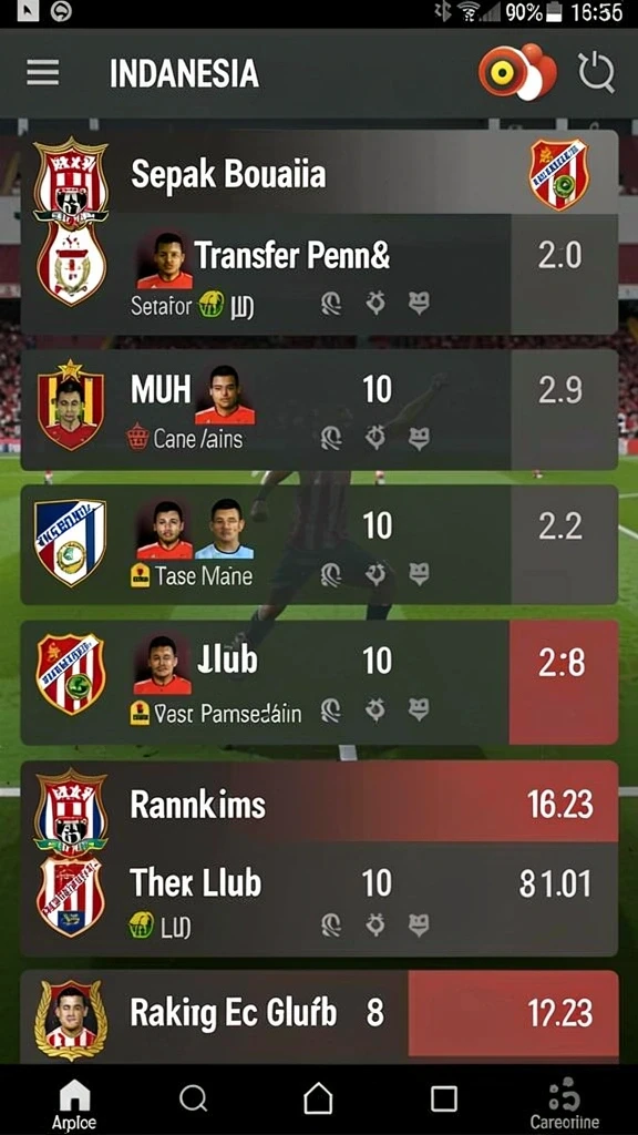 Tampilan menu utama yang menarik dan mudah dinavigasi.