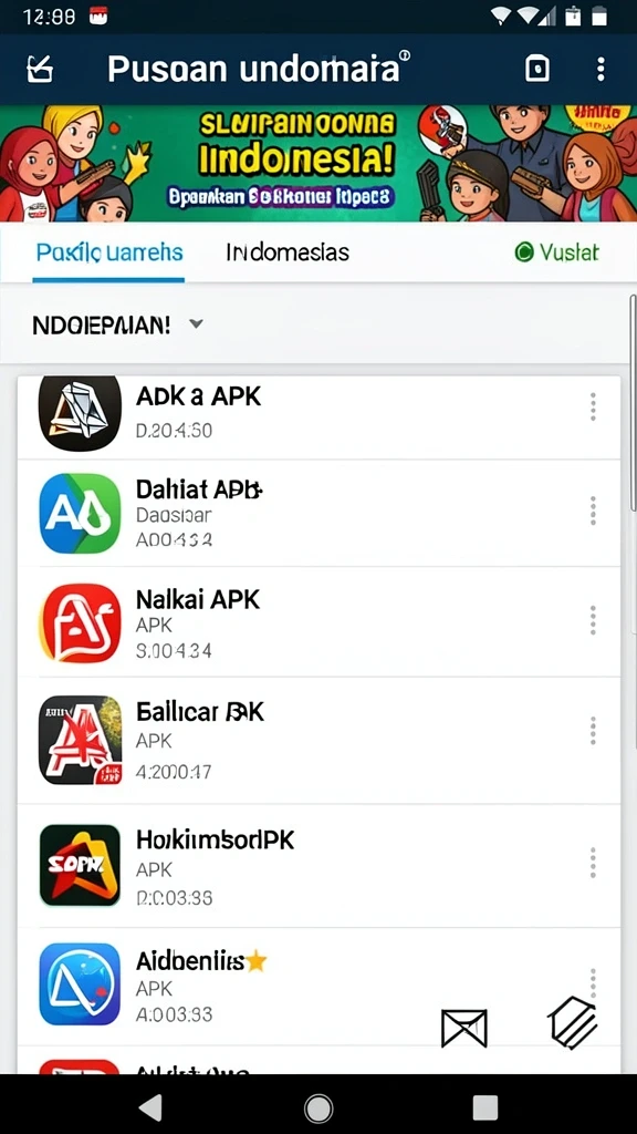 Gambar menampilkan tampilan awal permainan penuh warna.