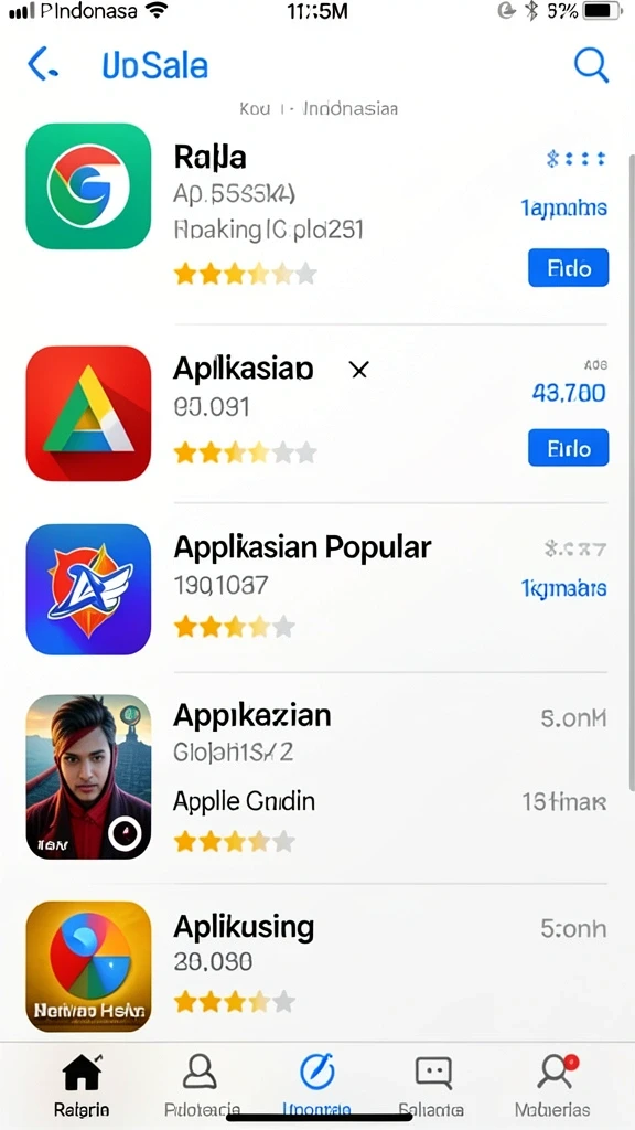 Screenshot menampilkan pilihan permainan slot yang beragam.