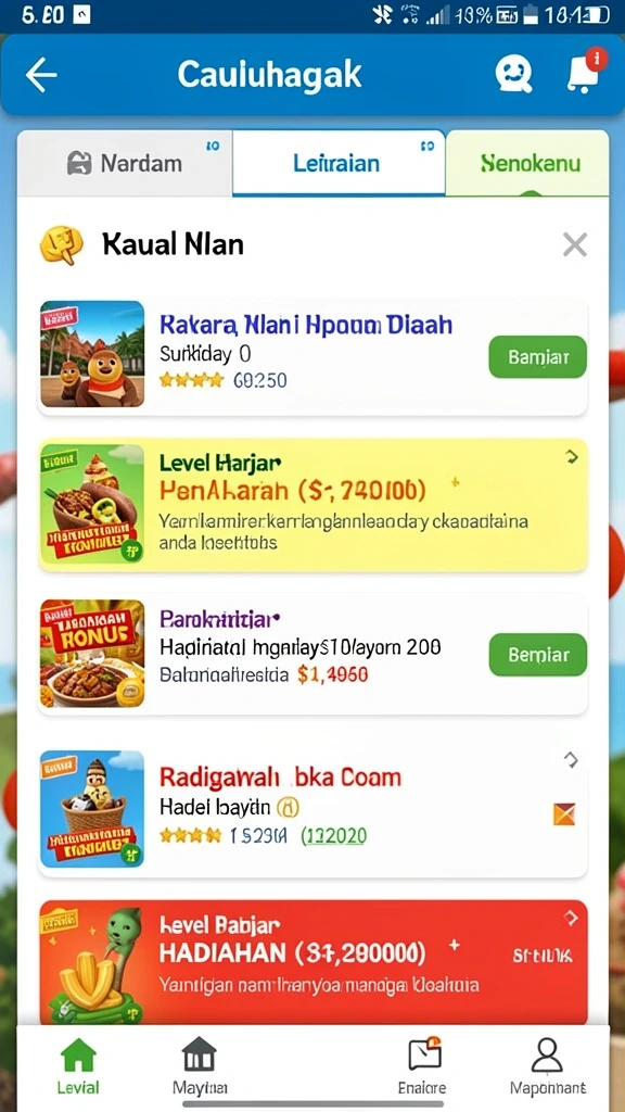 Beragam pilihan permainan yang menantang dan seru.