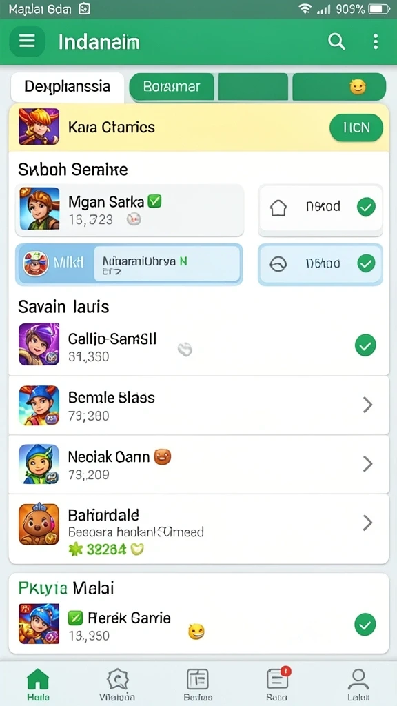 Tampilan karakter yang unik dan menarik.